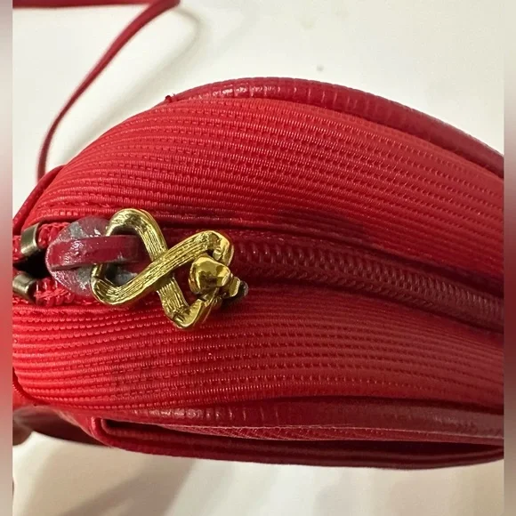 ✨ Vintage Monet Red Monogram Crossbody ✨ - Picture 6 of 9